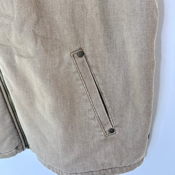 Woolrich Mens Sherpa Lined Canvas Vest Dark Wheat 2XL Workwear Outdoor - Picture 2 of 10